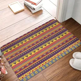 Teppiche Morrocan Art Nicht-Schlupf-Fußmat afrikanische ethnische abstrakte Muster Gelbbad Küchenmatte Willkommen Teppich Dekor