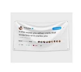 Soulja Boy Crank This Tweet Banner Flag Tapestry 3x5feet College Frat Frat или Man Cave Decor Decor