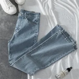 Kvinnors jeans elastiska flare byxor för kvinnor sträcker trompet hög midja vintage fritid denim byxor koreanska mode chic femme street