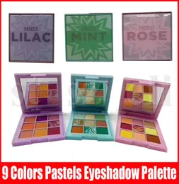New Eye Eyeshadow Palettes Shimmer Matte Glitter Metallic Pigmented Portable 9 Colors Pastels Rose Mint Lilac Eyes Make Up Palette6146662