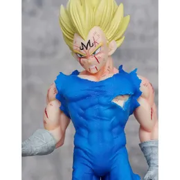 Action Toy Figures 20CM Anime Figures SKY Majin Vegeta GK Action Figurine Battle Damage PVC Model Collection Ornament Kids Charm Toys