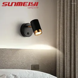 Настенная лампа светодиод с коммутатором El Гостевой комнатой вверх и вниз по кровати читайте легкий живой декор 5W