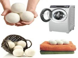 Sfere di asciugatura in lana riutilizzabili da 5 cm per asciugatura in tessuto naturale lavatrice per asciugacapelli kit asciutto bianco palla per lavaggio a casa 2740644