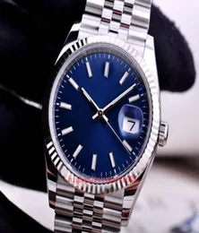 Série clássica bp fábrica masculina discagem azul 36mm 41mm 126334 126234 Aço inoxidável ETA 2813 Movimento automático Caso fino automático relógio 9837635