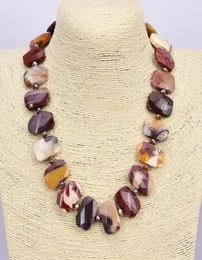 Guaiguai Biżuteria Naturalna Mookaite Jasper Stone Rec Naszyjnik ręcznie robiony dla kobiet prawdziwa Jewlery Lady Fashion Jewellery38915036162579