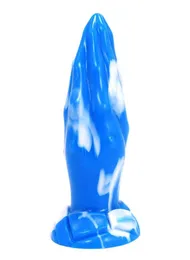 Nxy Dildos Yocy Dicke Specialshaped großer Saugnapfbecher Rückgut Weiche Analstecker Flüssigkiesel -Gel Männliche Dilatator Frau Masturbation4586497