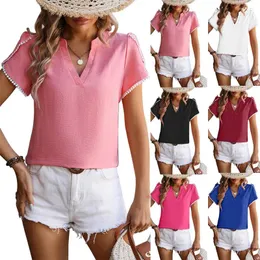Women's T Shirts Pants And Pretty Blouse Set:Comfortable Stylish Pastel Shades For A Delicate Touch Ideal Casual Formal Occasions