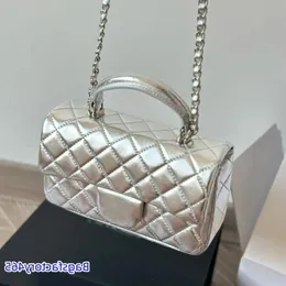 LOULS VUTT 22B CF Fashion Woman Bag na ramię 20 cm skórzany dzwonek Złota sprzętowy metalowy klamra Top Luksusowa torebka Matelasse Chain Crossbod Rojc