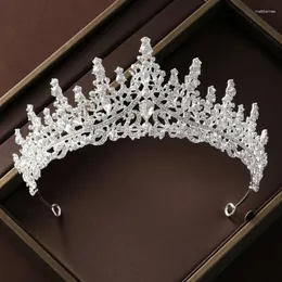 Hårklämmor itacazzo brudhuvudbonader full av elegant temperament silverfärgad ädla stil lyxig kvinnors krona för bröllopsbrud