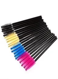 Eyelash Eye Lash Make -up Pinsel Mini Mascara Zauberstäbe Applikator Einwegverlängerungstool Schwarz Blau gelb Pink9991700