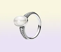 Nytt märke 100 925 Sterling Silver Elegant Beauty Romantic Pearl Ring for Women Wedding Rings Fashion Jewelry5623112