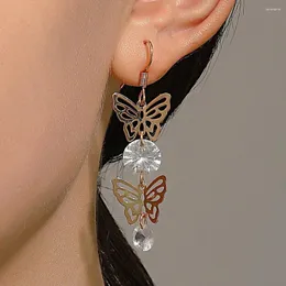 dangle earrings hollow butterfly for women zircon long tasselボディジュエリーアクセサリーパーティーギフト