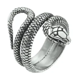 Ring 316L rostfritt stål smycken Manba Spirit unisex Cobra Gold Silver Serpent Ring Storlek 6-138709818