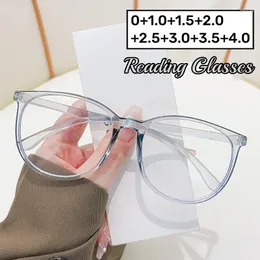 Óculos de sol 2024 Ladies Round Frame Reading Glasses Unissex Vintage HD Presbyopia Far Sight Trendy Hyperopia for Men Mulheres