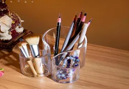 Badezimmerspeicherorganisation Fein Make -up -Bürstenhalter Büro Bleistift Organizer Kosmetische Lippenbrush Eyeliner 3 Fach Rack2810948