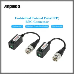 2pcs Yüksek Tanımlı AHD HD CVI HDTVI BNC TO UTP CAT5 Video Balun Pasif Alıcı Vericiler Adaptör Verici 300m LCC ANPWOO 202A