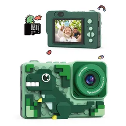 Dinosaur Children Camera Digital Toy Toy Boys Girls Mini Câmera de bebê de alta definição selfie