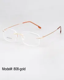 Wholewhole Rimless Hinged Optical Frames Memory Titanium Eyeglasses RECABLE SPELACLES7482760