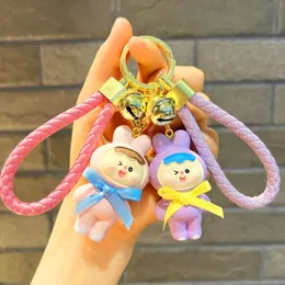 الراتنج كرتون وامض الأرانب مفاتيح السيارة قلادة مفاتيح كيس كيس keychain doll keychain