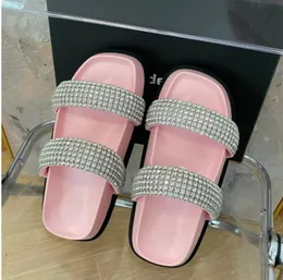 sandálias de grife mulheres chinelas deslizam slides grossos solados não deslizados Soled Soled Home Slippers Women Women Women Women Flip-Flops Diamond Diamond Band 35-40