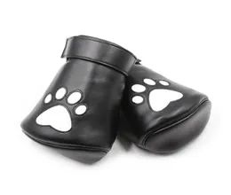 New Design BDSM Dog Paws Padded Bear Palm Gloves Leather Cuffs with Heart Print Quality Sex Toy Bondage Gear Restraint Sexual Play6711967