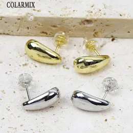Stud Earrings 10 Pairs Comma Shape Drop Chunky 18K Gold Plated Metallic Women Earring Female Jewelry 30631