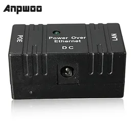 ANPWOO 10/100 MBP Ethernet üzerinden Pasif Poe DC Güç RJ-45 Enjektör Splitter Duvar Montajı IP Kamera LAN Ağı 1 PC için