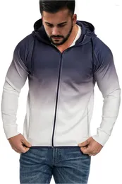 Hoodies masculinos 2024 Sweater Europeu e Americano 3D Print Sports Fitness Gradiente de corrida com capuz para homens