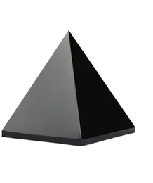 Naturliga antika svarta obsidian Egypten pyramid pappersvikt feng shui egyptiska figurer miniatyrer hantverk gåva till heminredning5572698