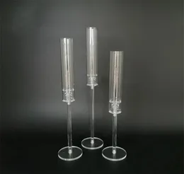 Kerzenhalter 1 Set 3 Stücke Acryl Candlestick Center Decoration Road Lead Hochzeit Requisiten Weihnachten Dekor2230945