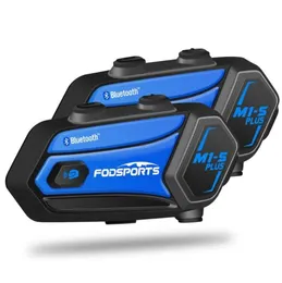 FODSPORTS 2 PCS M1S PLUS INTERCOM MOTORCYCLE HELM INTERCOM Bluetooth Headset 8 Ryttare Trådlös Interphone FM Musik Sharing9887787
