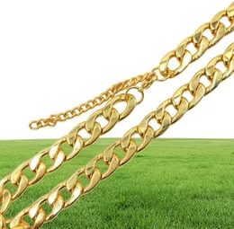 USENSET 11mm Aço inoxidável 18K Gold Bathed Curb Dog Pet ou Cat Chain Collar Supplies4363910