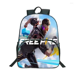 Zaino 2024 Game 3D Free Fire Fire Garena Cartoon Pattern 16 pollch Student Zackpacks Teen School Laptop Bag Mochilas