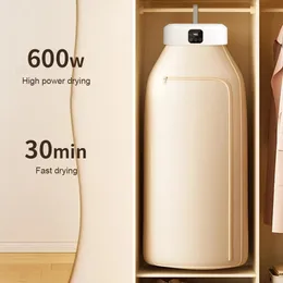 Bärbar klädtorktor Multifunktionell torkmaskin Deep Cleaning 600W Elektriska klädtorkningsmaskiner för resehemtvätt 240422