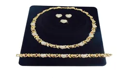 2 zestawy Part African Biżuteria Zestaw biżuterii dla kobiet Naszyjniki Kolczyki 14K Złote Biżuteria
