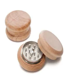 2 camadas 55mm de tabaco criativo de madeira trituradores de madeira Grinder Wood Tobacco Grinder Acessórios para fumantes CCA11037 60pcs4930764