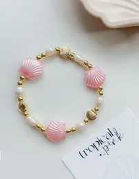 Strand 1 PC Fashion Ocean Shell Style Color Pearl Beaded Bracelet Women Womendy Holiday Daily Gift