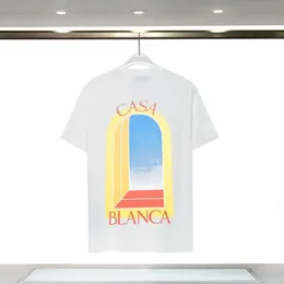 Mulheres Tshirts de luxo Top Casablanc Shirt Fashion Summer Summer Summer Classic Breathable for Man Designer Sweat T camisetas 240430