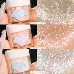 Body Glitter Fairy Highlight Pulver Body Face Glitter Highlighter 3 Farbe Sparkling Diamant Schimmer Lidschatten Pearlescent Make -up D240503