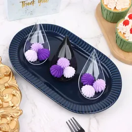 Einweg -Geschirr wiederverwendbares Party, das Mini -Tabletts kleiner Catering Dessert -Verkostungslöffelschale Plastikschalen zum Sushi -Eintauchen