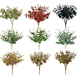 Decorative Flowers Spring Artificial Eucalyptuses Stems Leaves Branch For Vases Bouquets Decoration Dropship