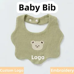 Bow Ties Custom Name Cartoon Baby Bibs Soft Born Feeding Drool Towel Infants Cute Print Saliva Burp Cloths