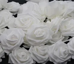 10pcs100pcs White Pe Foam Rose Flower Head Sztuczna róża do domu dekoracyjne wieńce kwiatowe