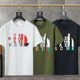 Designer lyx norr gemensamt GU Classic Spring/Summer Trend kortärmad t-shirt Nytt modevarumärke Bokstav tryck Rund nackkomfort för män och kvinnor