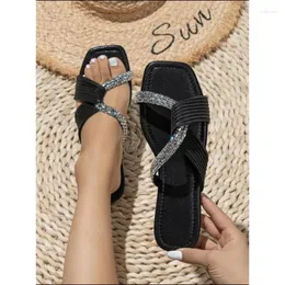 Sandalen 2024 Modeschuhe für Frauen flach mit sommerweicher Soled lässig komfortabler offener Ferse mit offenem Topf, Damen Ferse