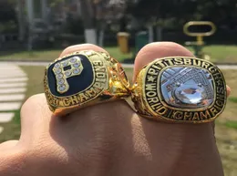 2pc Pittsburgh 1960 1979 Pirate Baseball Team Champions Championship Ring Souvenir Men Fan Gift 2020 whole Drop 9359234