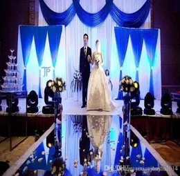 25 M Per lot 1m Wide Silver Plastic Mirror Carpet Runner Aisle For Fashion Wedding Centerpieces Decor Supplies DHL Delivery1814835