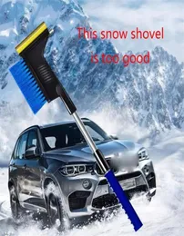 3in1 multifunzione maniglia lunga auto raschietto per auto raschietto da neve spazzola inverno finestra di auto inverno rimozione della neve care di auto7371676