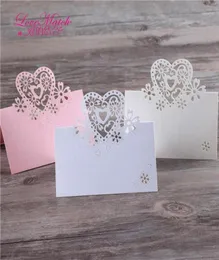 40pcs Laser Cut Love Table Name Place Card Wedding Decoration Party Favors Pearl Paper Table Place Card Wedding Supplies19857436