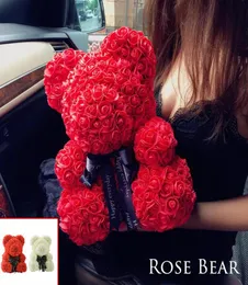 Artificial Flowers Roses Teddy Bear Girlfriend Anniversary Valentine039s Day Gift Birthday Present For Wedding Party Decoration6756119